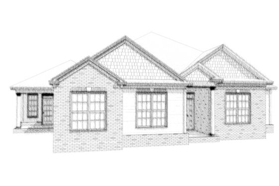 Exterior - Front Elevation for Traditional House Plan #63-310 - 3 bed, 2 bath