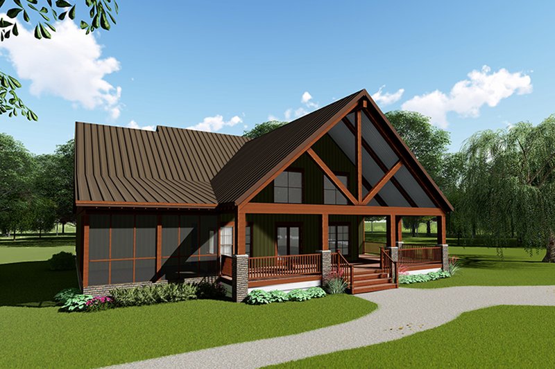 House Plan Design - Exterior - Rear Elevation for Craftsman House Plan #923-113 - 4 bed, 3 bath
