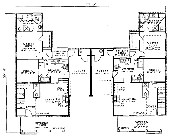Traditional Floor Plan - Main Floor Plan #17-2024