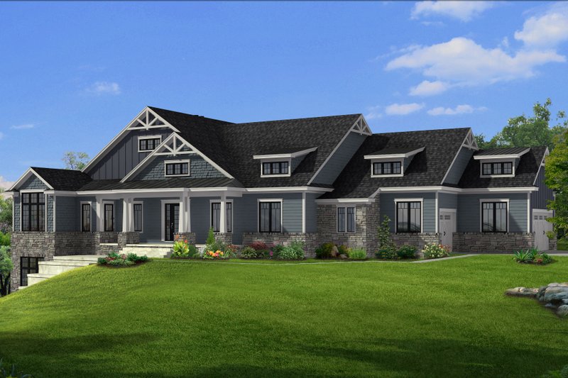 Craftsman Style House Plan - 4 Beds 5.5 Baths 5757 Sq/Ft Plan #1057-27