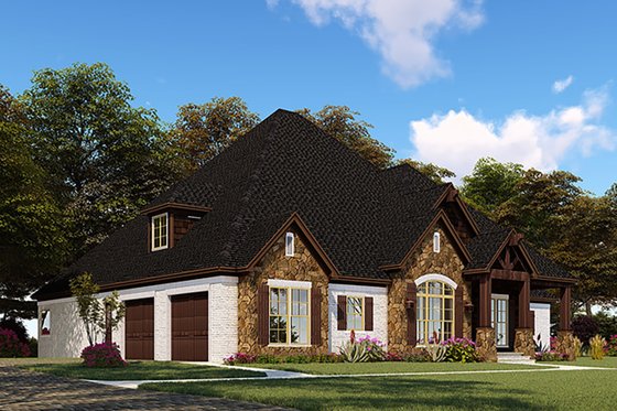Exterior - Front Elevation 3 for Craftsman House Plan #923-148 - 4 bed, 3.5 bath