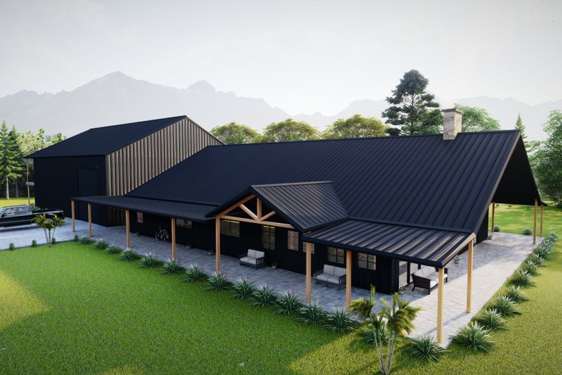 House Design - Exterior - Other Elevation 2 for Barndominium House Plan #1107-36 - 3 bed, 2.5 bath