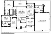 Ranch Style House Plan - 3 Beds 2.5 Baths 2840 Sq/Ft Plan #70-1281 