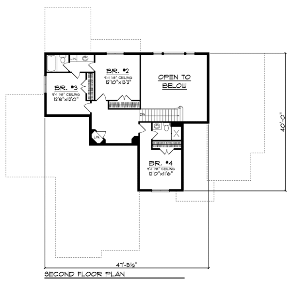 Bungalow Floor Plan - Upper Floor Plan #70-922