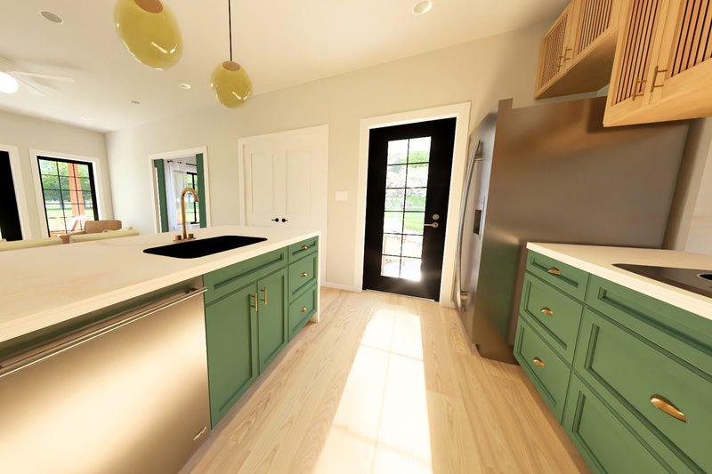 House Design - Interior - Kitchen 4 for Farmhouse House Plan #126-295 - 1 bed, 1 bath