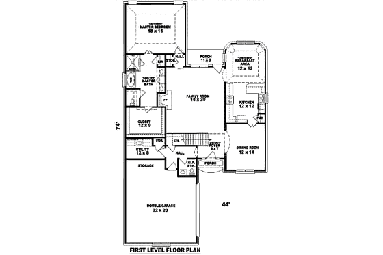 Floor Plan - Main Floor for European House Plan #81-13746 - 3 bed, 2.5 bath