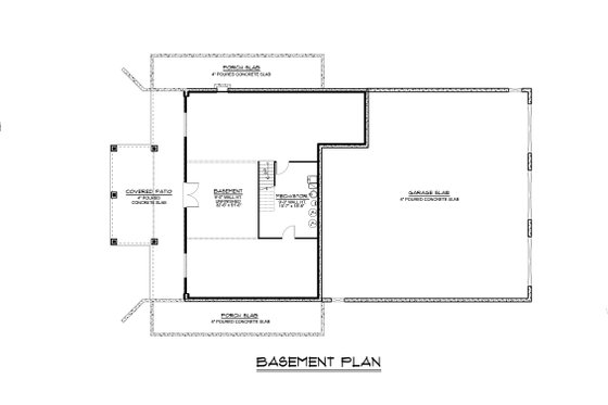 Floor Plan - Lower Floor for Barndominium House Plan #1064-263 - 3 bed, 2.5 bath