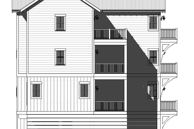 House Blueprint - Exterior - Other Elevation 1 for Beach House Plan #901-152 - 7 bed, 5.5 bath