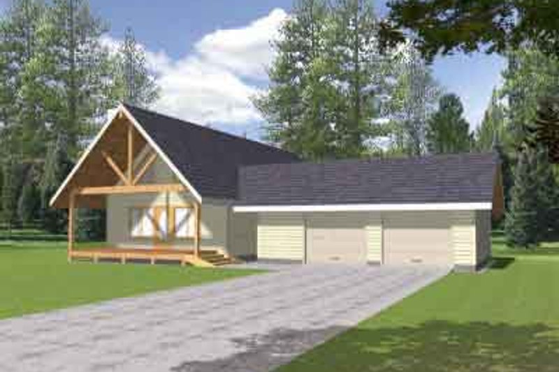Home Plan - Country Exterior - Front Elevation Plan #117-450