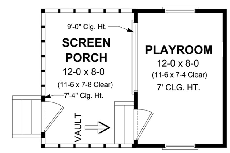 Architectural House Design - Floor Plan - Main Floor for Cottage House Plan #21-324, 0 bath