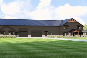 Barndominium Exterior - Front Elevation Plan #1064-384