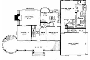 Floor Plan - Main Floor for Colonial House Plan #137-119 - 4 bed, 3.5 bath