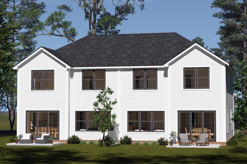 Home Plan - Exterior - Rear Elevation for Cottage House Plan #513-2331 - 3 bed, 2.5 bath