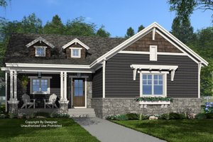 Exterior - Front Elevation 6 for Bungalow House Plan #51-1387 - 3 bed, 2.5 bath