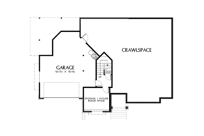 Home Plan - Floor Plan - Lower Floor for Traditional House Plan #48-421 - 3 bed, 2 bath