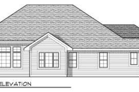 Exterior - Rear Elevation for European House Plan #70-669 - 2 bed, 2 bath