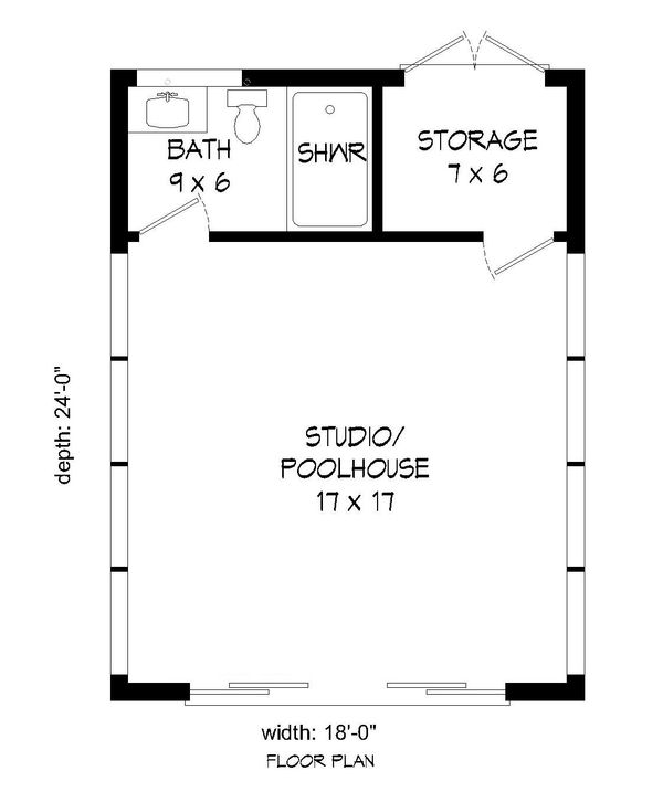 Modern Floor Plan - Main Floor Plan #932-182