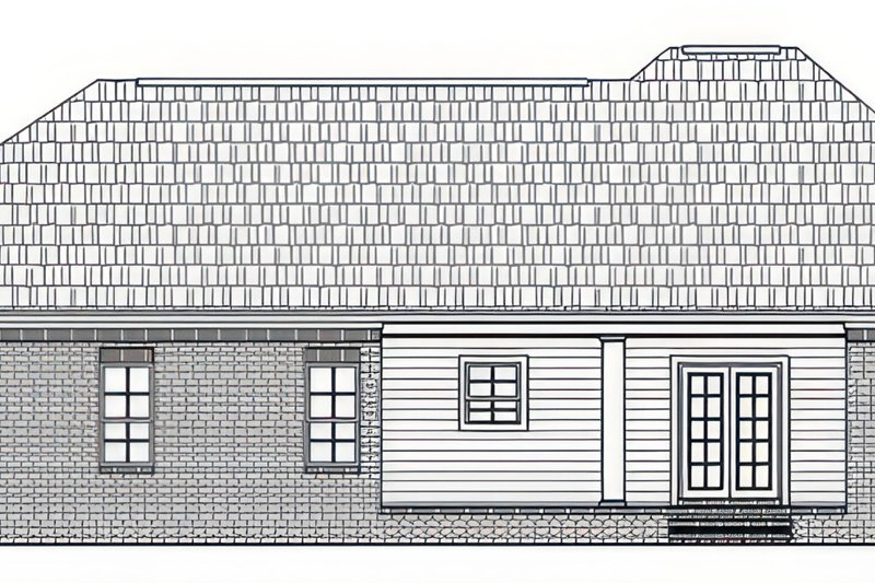 Architectural House Design - Exterior - Rear Elevation for Farmhouse House Plan #21-626 - 3 bed, 2 bath
