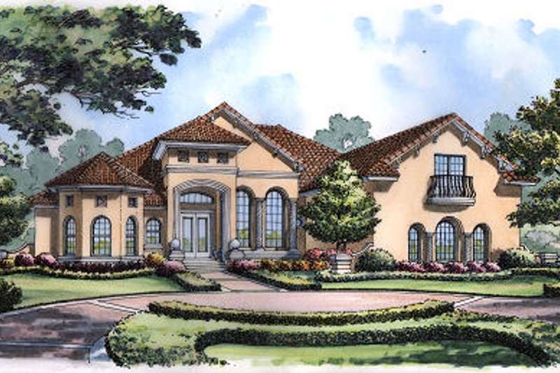 Dream House Plan - European Exterior - Front Elevation Plan #417-419