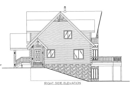 Exterior - Other Elevation for Log House Plan #117-599 - 3 bed, 3 bath