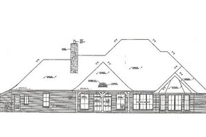 Exterior - Rear Elevation for European House Plan #310-597 - 3 bed, 4.5 bath