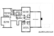 European Style House Plan - 4 Beds 3.5 Baths 3609 Sq/Ft Plan #413-797 