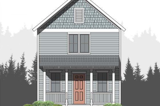Exterior - Front Elevation 4 for Farmhouse House Plan #461-115 - 3 bed, 2.5 bath