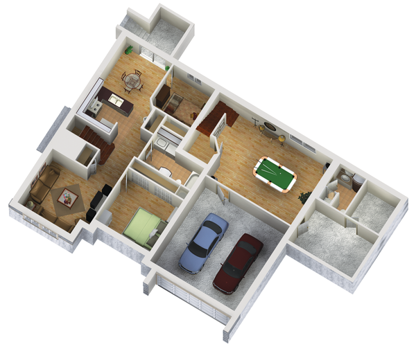 Dream House Plan - European Floor Plan - Lower Floor Plan #25-4614
