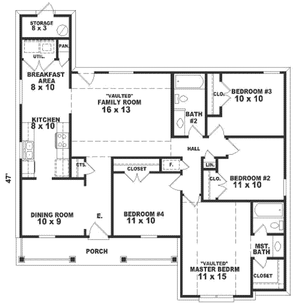 Traditional Floor Plan - Main Floor Plan #81-492