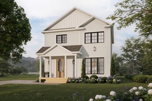 European Exterior - Front Elevation Plan #23-500