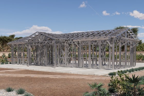 Exterior - Front Elevation 9 for Ranch House Plan #1106-100 - 2 bed, 1 bath