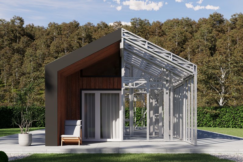 House Design - Exterior - Front Elevation 5 for Cabin House Plan #1106-120 - 2 bed, 1 bath
