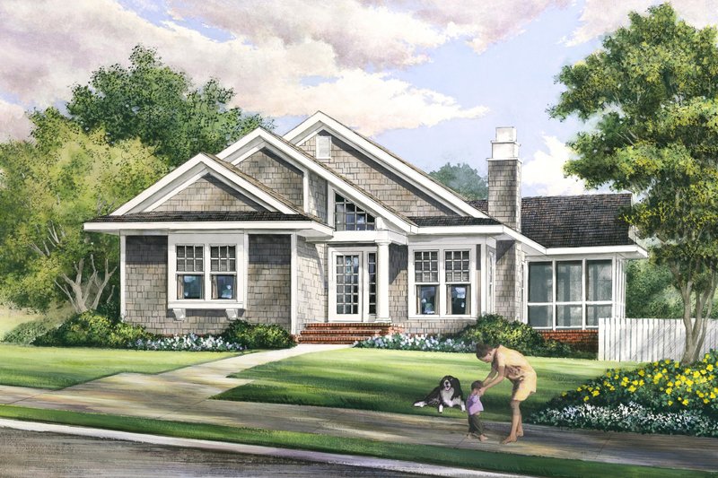 Home Plan - Bungalow Exterior - Front Elevation Plan #137-270