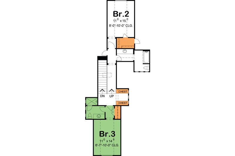 Architectural House Design - Floor Plan - Upper Floor for European House Plan #20-2172 - 3 bed, 3 bath