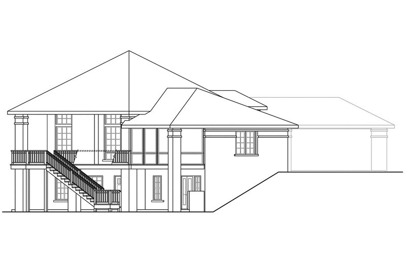 House Blueprint - Exterior - Other Elevation for Contemporary House Plan #124-850 - 5 bed, 3.5 bath