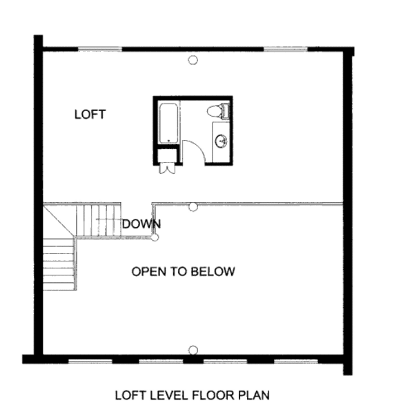 House Blueprint - Log Floor Plan - Upper Floor Plan #117-597