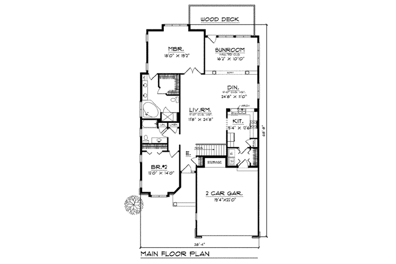 Home Plan - Floor Plan - Main Floor for Ranch House Plan #70-774 - 3 bed, 3 bath