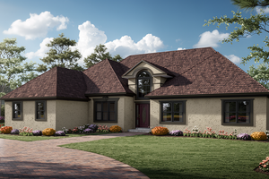 European Exterior - Front Elevation Plan #30-267