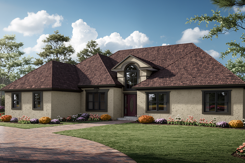 Dream House Plan - European Exterior - Front Elevation Plan #30-267