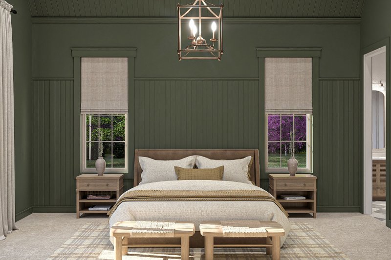 Architectural House Design - Interior - Master Bedroom for Cottage House Plan #455-598 - 4 bed, 3.5 bath
