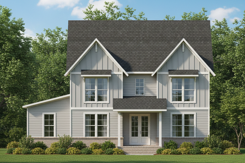 Architectural House Design - Exterior - Front Elevation 3 for Farmhouse House Plan #1080-22 - 5 bed, 4.5 bath