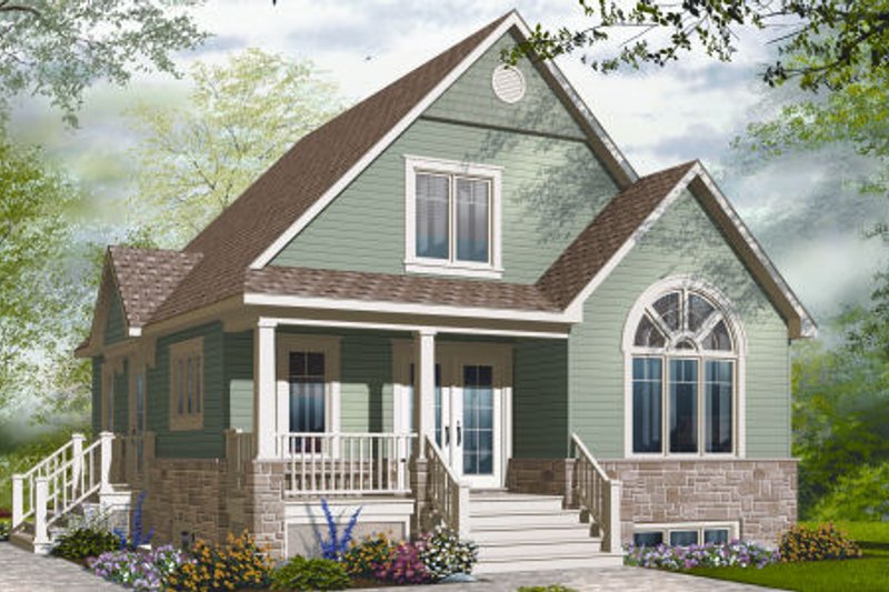House Plan Design - Cottage Exterior - Front Elevation Plan #23-2283