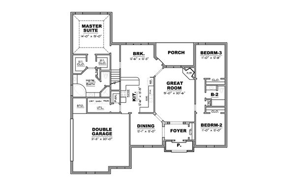 European Floor Plan - Main Floor Plan #34-238