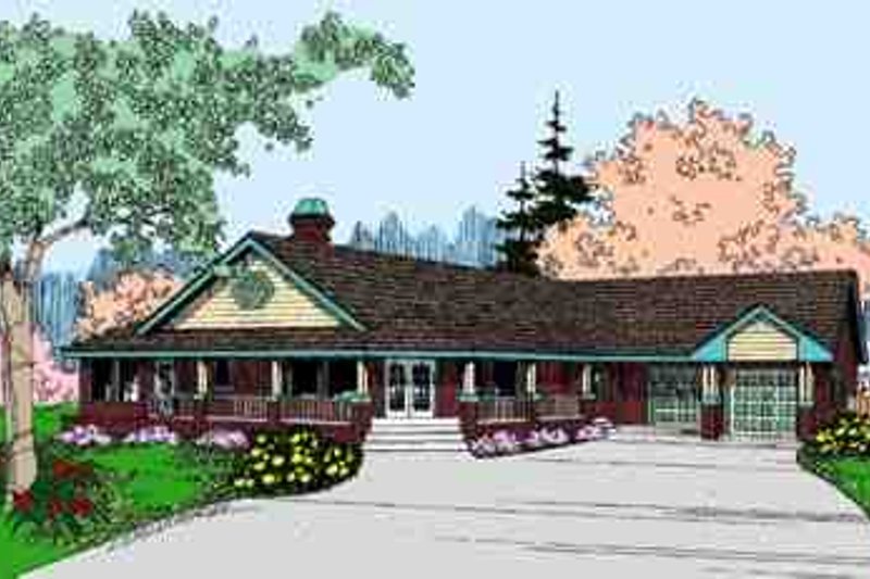 Dream House Plan - Country Exterior - Front Elevation Plan #60-618