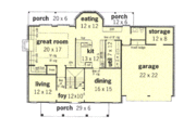 Southern Style House Plan - 4 Beds 3.5 Baths 3213 Sq/Ft Plan #16-228 