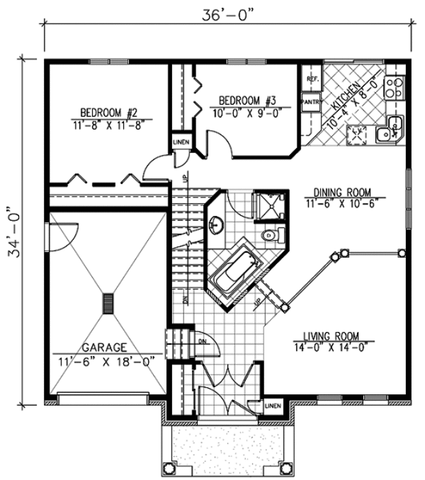 European Floor Plan - Main Floor Plan #138-202