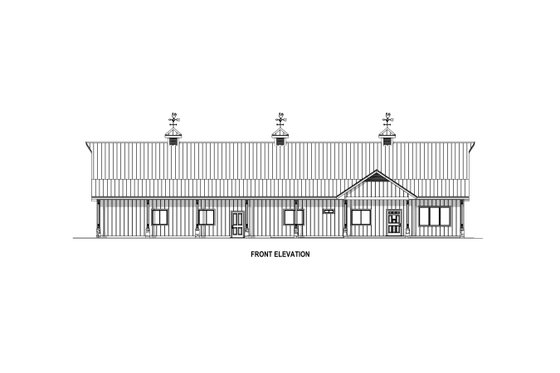 Exterior - Front Elevation 5 for Barndominium House Plan #1084-13 - 3 bed, 2.5 bath