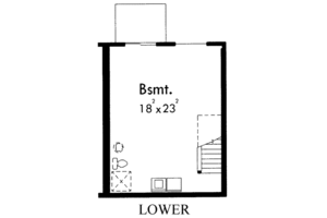 Floor Plan - Lower Floor for Traditional House Plan #303-385 - 2 bed, 2.5 bath