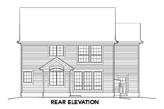 Exterior - Rear Elevation for Traditional House Plan #48-380 - 4 bed, 2.5 bath