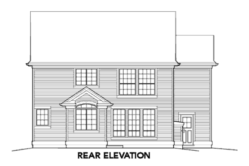 Home Plan - Exterior - Rear Elevation for Traditional House Plan #48-380 - 4 bed, 2.5 bath
